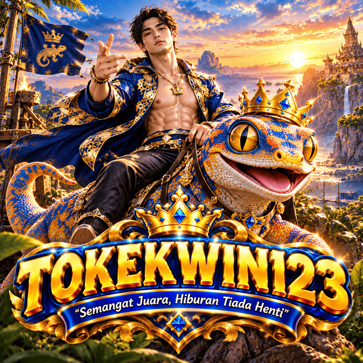 Banner TOKEKWIN123 Cyber Blue
